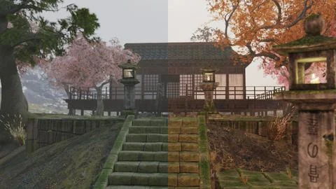 3d Model Low Poly Japanese Foliage Pack With Pbr Materials 119187603 - Skyrim Home Construction And Decoration Mod 3d Model Low Poly Japanese Foliage Pack With Pbr Materials 119187603 - Skyrim Home Construction And Decoration Mod
