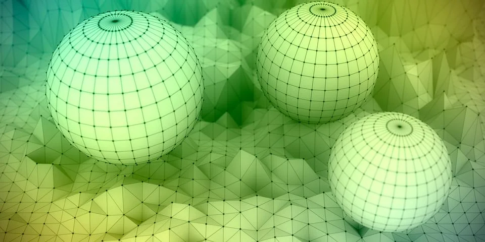 Low poly landscape Stock Illustration