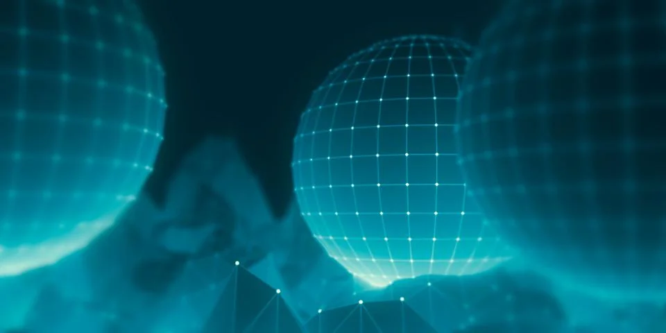 Low poly landscape Stock Illustration