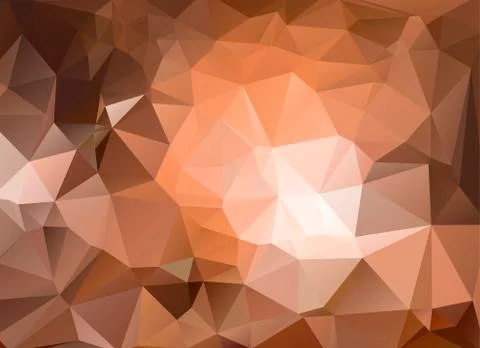 Low poly light and dark brown background Ilustração Stock