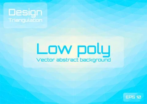 Low poly light blue abstract background. Geometric triangulation consisting of Stock Illustration
