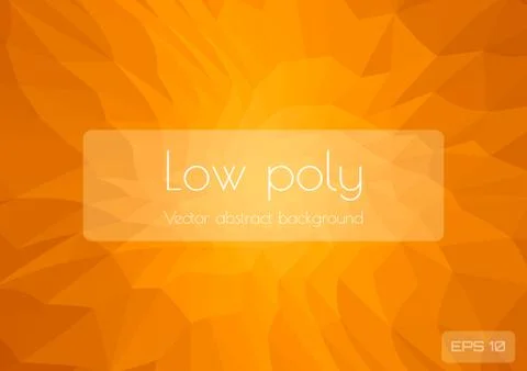 Low poly light orange abstract background. Geometric triangulation consisting of Stock Illustration