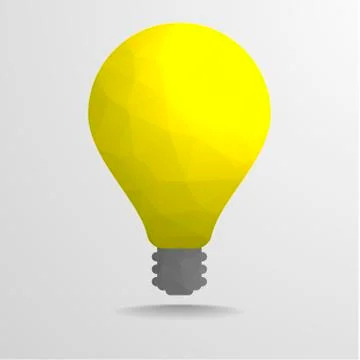Low poly lightbulb Stock Illustration