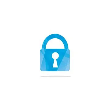Low poly Lock icon vector icon illustration. low poly Lock icon vector ico... Stock Photos