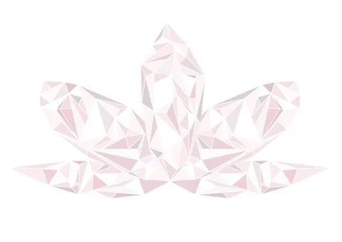 Low poly lotus Illustrazione stock