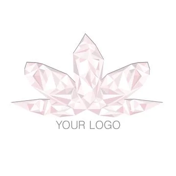 Low poly lotus Stock Illustration