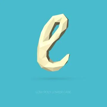 Low Poly Lower Case Alphabet Letter l Illustrazione stock