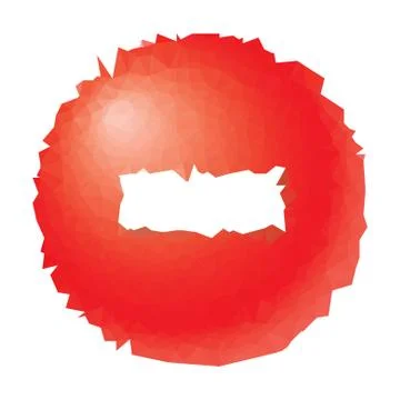 Low poly - minus button Stock Illustration