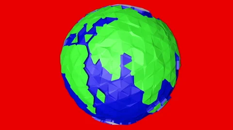 Low poly model of the earth 스톡 동영상 42506872