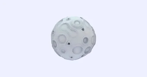 Low poly moon 3d Stock Footage 295310560