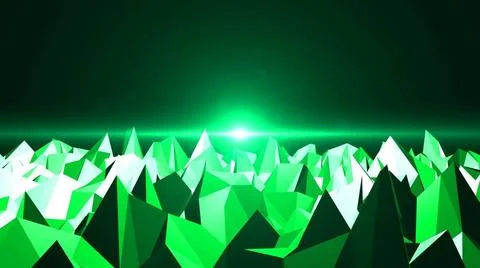 Low Poly Mountain Landscape. Digital background with flares Low Poly Mount... Foto stock