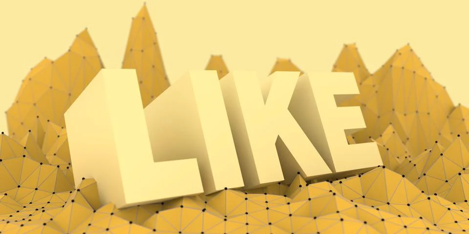 Low poly mountains landscape. Like text Stock Illustration