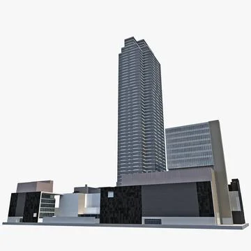 Low-Poly Museum of Modern Art MOMA 3D Model