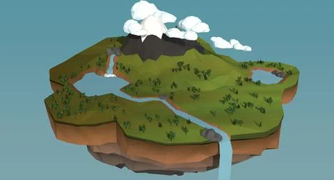 Low Poly Nature 3D Model