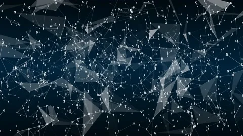 Low Poly With Numbers Stock Footage 172114495