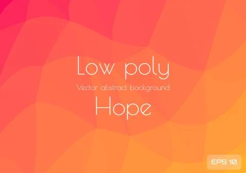 Low poly orange abstract background. Geometric triangulation consisting of Stock Illustration