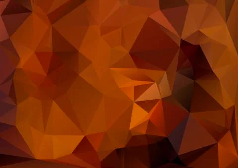 Low poly orange and brown background Stock Illustration