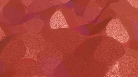 Low poly orange moving background. looped animated surface. 3d render Stock Footage 152911966