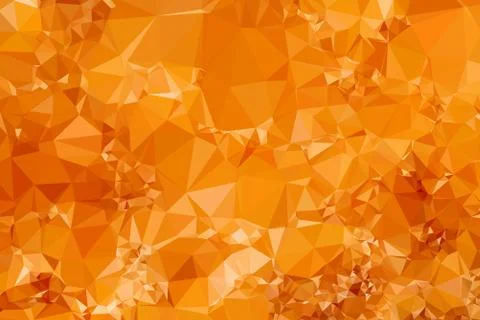 Low poly orange triangular abstract background Stock Illustration