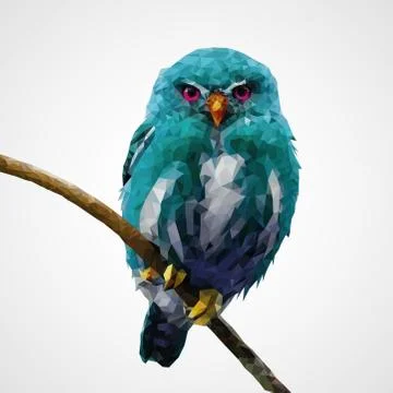 Low Poly Owl Stock Illustration