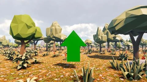 Low poly planet Earth white landscape background sustainable development Ec.. Illustrazione stock