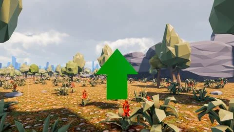 Low poly planet Earth white landscape background sustainable development Ec.. Stock Illustration