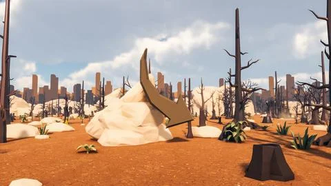 Low poly planet Earth white landscape background sustainable development Ec.. Illustrazione stock
