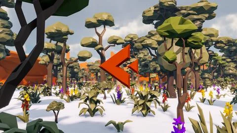Low poly planet Earth white landscape background sustainable development Ec.. Illustrazione stock