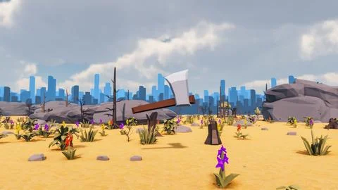 Low poly planet with icon and landscape sustainable development ecology 3d .. Stock Illustration