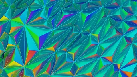 Low poly polygonal pattern. Iridescent shiny background abstract Stock Illustration