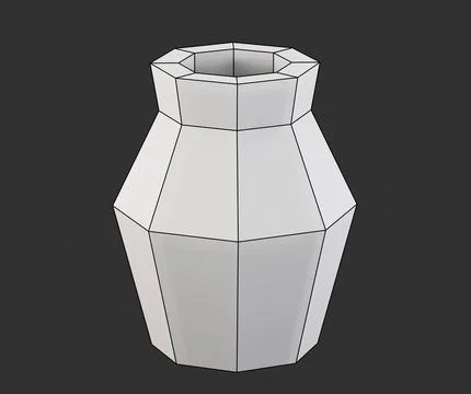 A low poly polygonal vase Stock Illustration