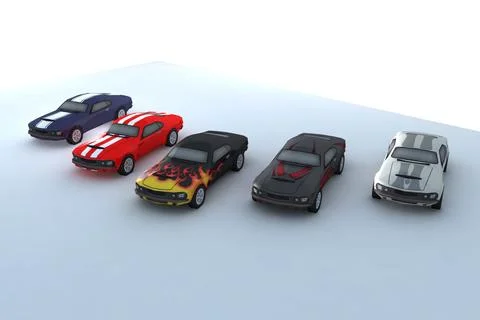 Low Poly Race Car 3D Model