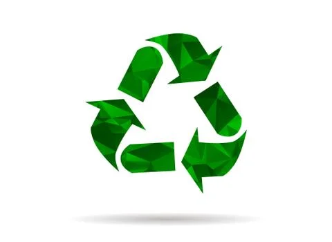 Low poly recycling symbol イラスト素材