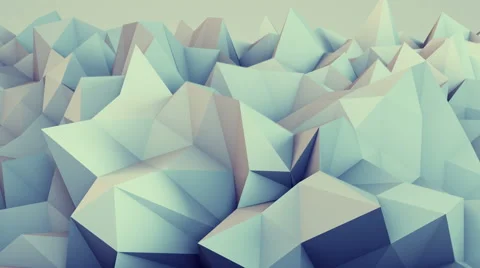 Low poly relief 3D render loop 4k UHD (3840x2160) Stock Footage 61874567