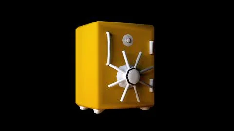 Low poly retro safe. Illustrazione stock