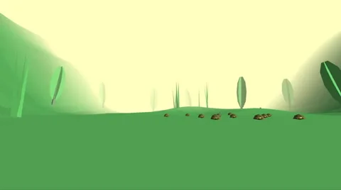 Low poly retro style bug world Stock Footage 53656874