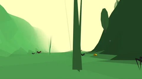 Low poly retro style bug world Stock Footage 53656952