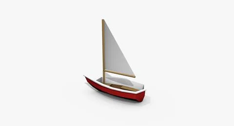 Low Poly Sailboat 3D Model