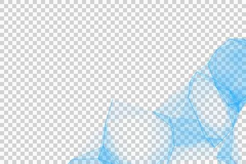 Low poly sculpture is appearing in vector with blue and slate gray facets, Stock Photos