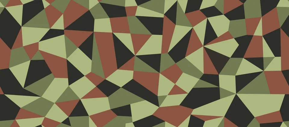 Low poly seamless pattern. Camo texture. Vector Stock Illustration