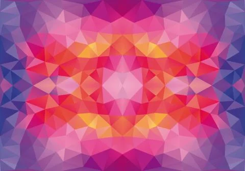 Low poly seamless vector pattern Stock Illustration