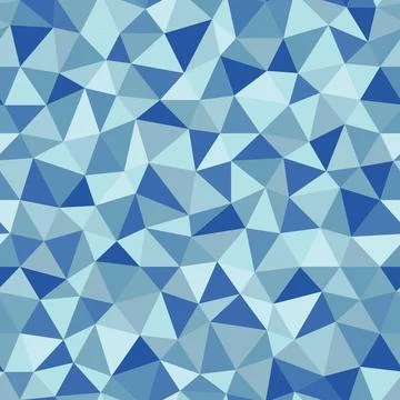 Low poly seamless vector pattern with 10 shades of blue Illustrazione stock