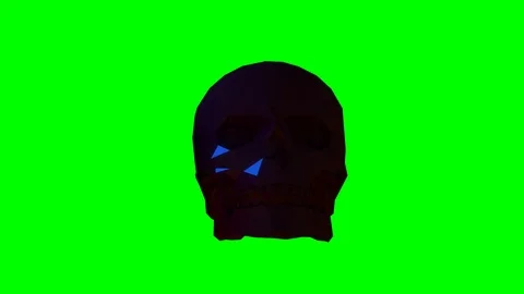 The Low Poly Skull, 3D render Vídeos de archivo 127040188
