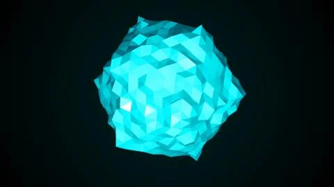 Low poly sphere. Abstract 3d render background Stock Illustration