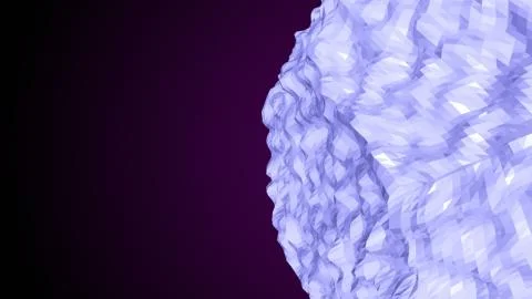 Low poly sphere rotating. Abstract 3d render イラスト素材