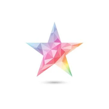 Low poly star gradient Stock Illustration