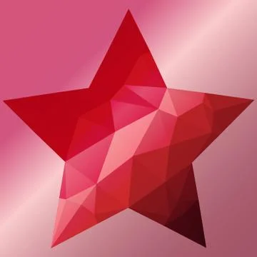 Low poly star Stock Illustration