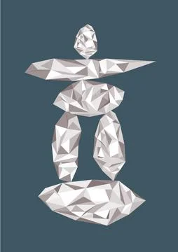 Low poly stones Stock Illustration