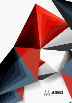 Low poly style 3d triangle line Illustrazione stock