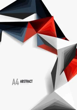 Low poly style 3d triangle line Illustrazione stock